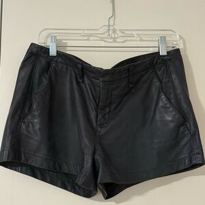 rag & bone Black Leather Shorts size 27